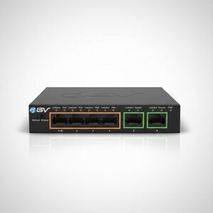 BV 4-Port PoE+ Network Switch | 802.3af/at | Plug & Play | Home/Office IP Camera